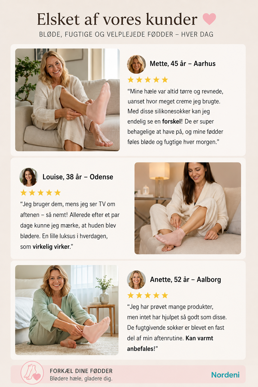 SoftStep™ Fugtgivende Silikonesokker (1 par + 1 par GRATIS)