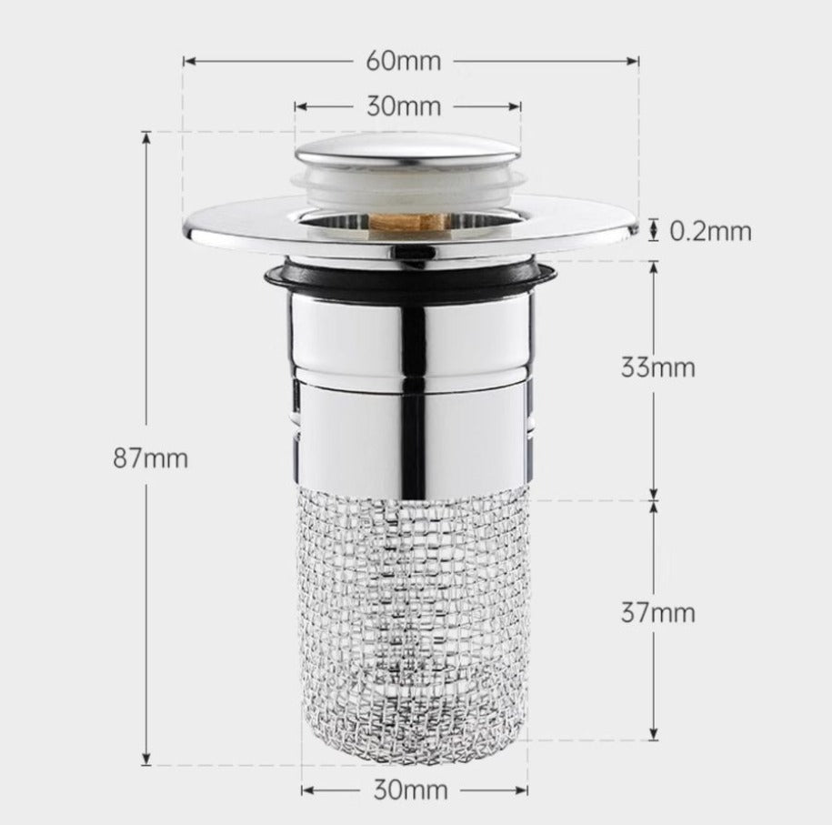 PureDrain™ Rustfrit Stål Afløbsfilter (2 Stk)