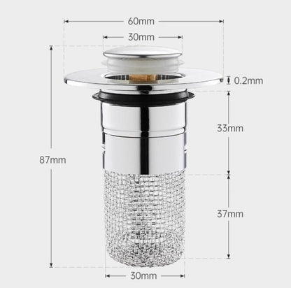PureDrain™ Rustfrit Stål Afløbsfilter (2 Stk)