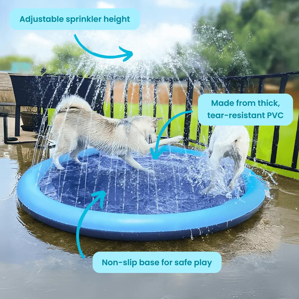SplashPaw™ | Kølende Sprinklermåtte til Hunde