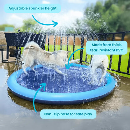 SplashPaw™ | Kølende Sprinklermåtte til Hunde