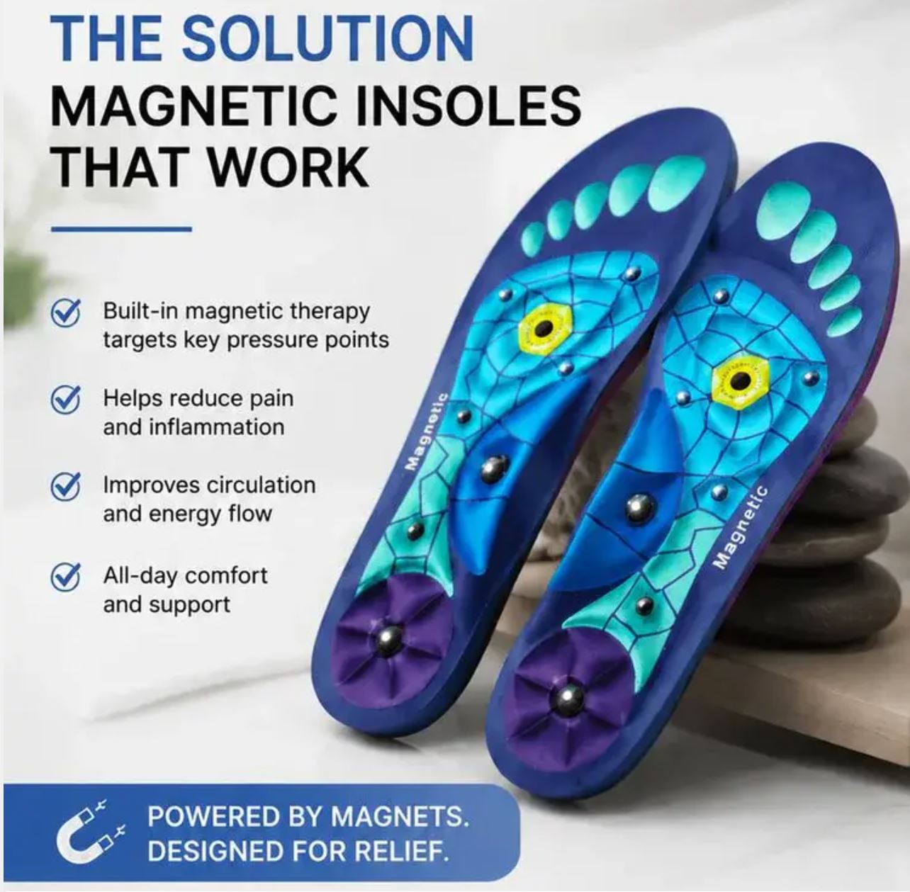 Reflexa™ Magnetiske Akupressur Indlægssåler