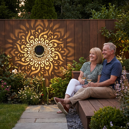 NordGlow™ | Soldrevet Mandala Havelampe