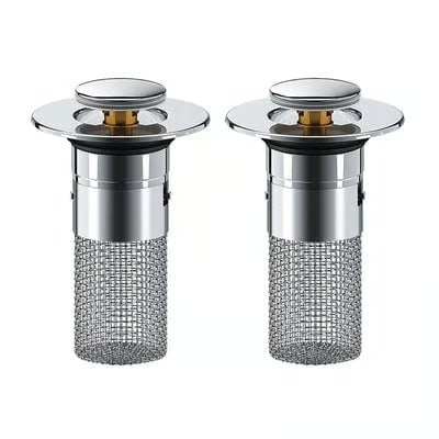 PureDrain™ Rustfrit Stål Afløbsfilter (2 Stk)