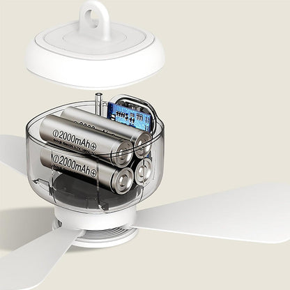 LumiBreeze™ – Genopladelig loftventilator med LED-lys