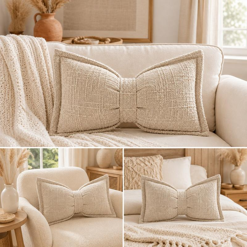 BowLuxe™ Sløjfepude i chenille