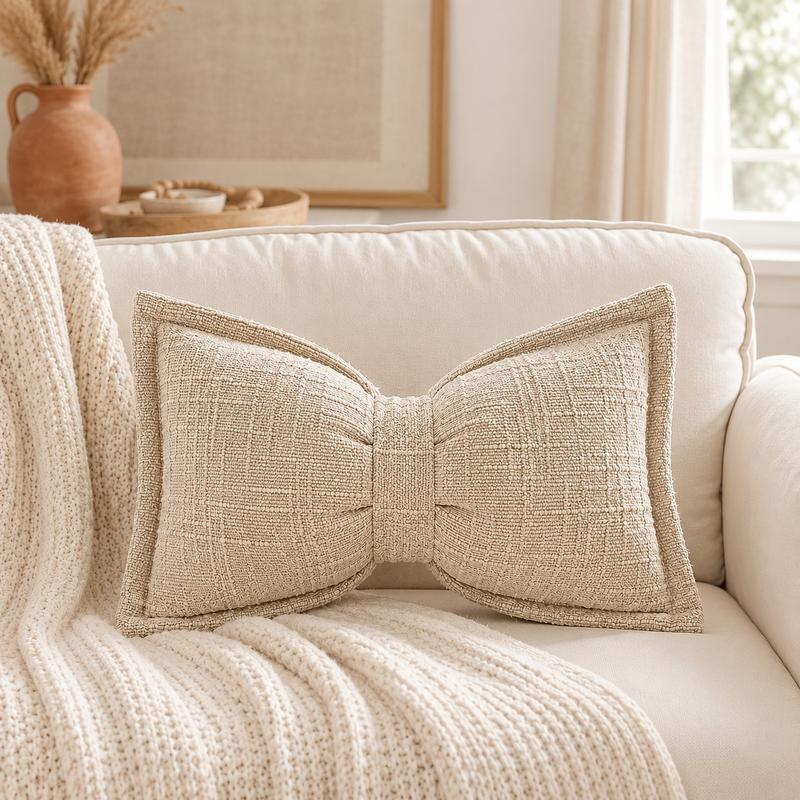 BowLuxe™ Sløjfepude i chenille