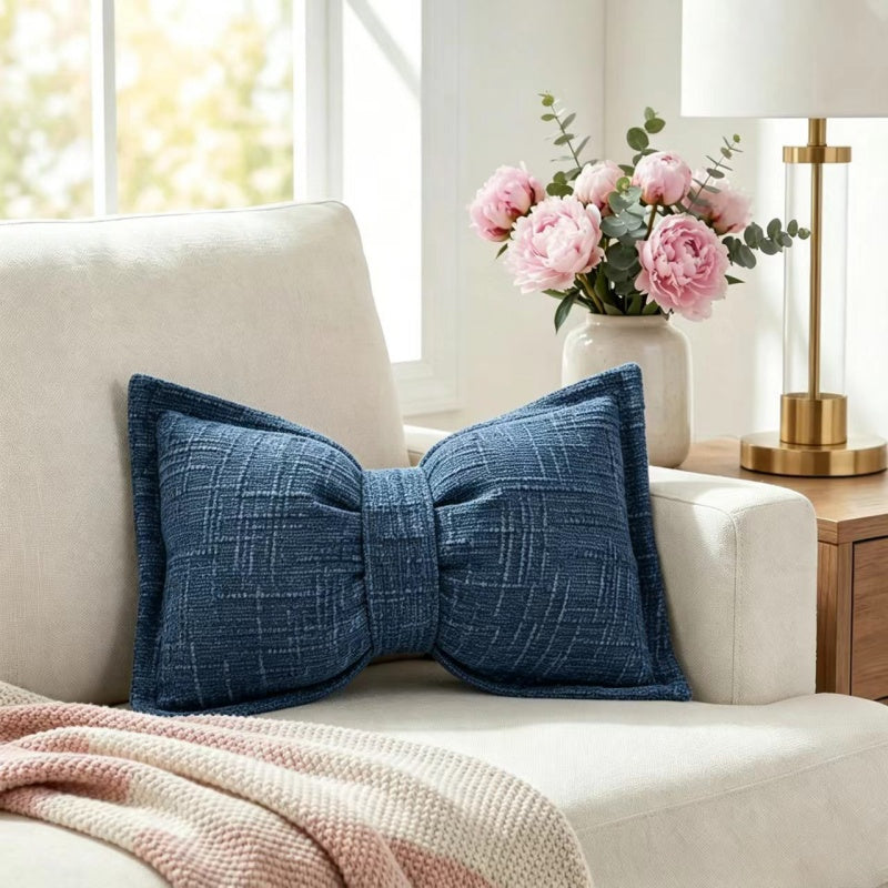 BowLuxe™ Sløjfepude i chenille