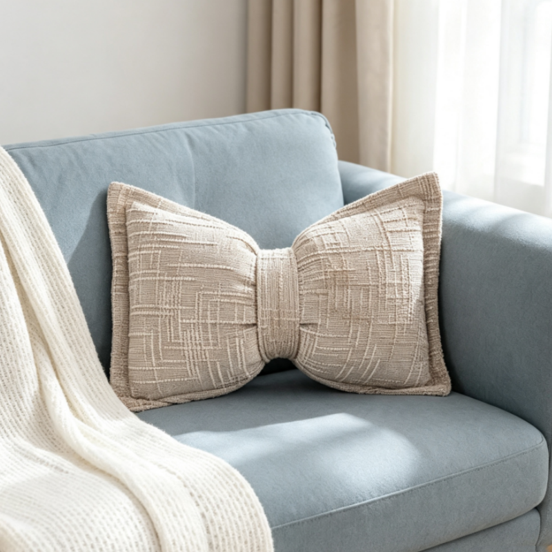 BowLuxe™ Sløjfepude i chenille
