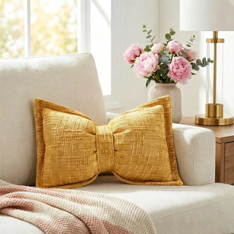 BowLuxe™ Sløjfepude i chenille